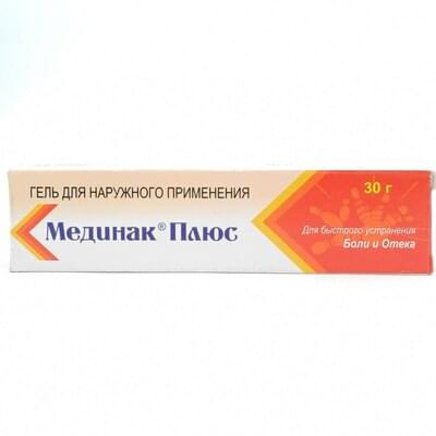 Medinak Plus (Medinac Plus) tashqi foydalanish uchun gel 30 g (naycha)