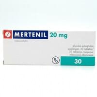 Mertenil plyonka bilan qoplangan tabletkalar 20 mg №30 (3 blister x 10 tabletka)