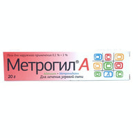 Метрогил А гель д/наруж. прим. 0,1% + 1% по 20 г (туба)