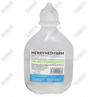 Metronidazol (Metronidazole) Merrimed Farm infuzion eritmasi 500 mg / 100 ml, har biri 100 ml (flakon)