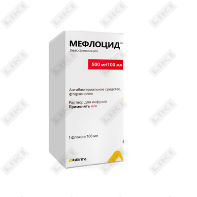 Meflotsid (Meflocid) infuzion eritmasi 500 mg / 100 ml, 100 ml (flakon)