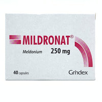 Mildronat (Mildronate) kapsulalari 250 mg №40 (4 blister x 10 kapsula)