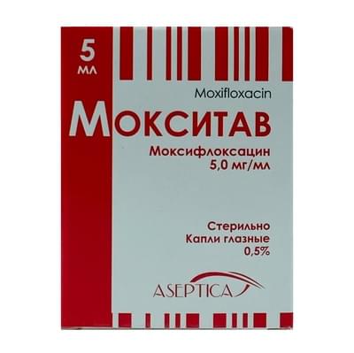 Moksitav  ko'z tomchilari 0,5%, 5 ml (shisha)