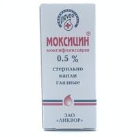 Moksisin (Moxicin) ko'z tomchilari 0,5%, 5 ml (flakon)