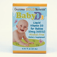 California Gold Nutrition Витамин Д3 для детей капли 400 МЕ по 10 мл (флакон)