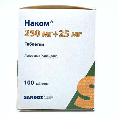 Nakom planshetlari 250 mg / 25 mg №100 (10 blister x 10 tabletka)