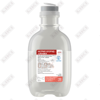 Natriy xlorid-Jurabek (Natrii chloridum-Jurabek) izotonik eritmasi 0,9% 100 ml infuziya uchun (flakon)