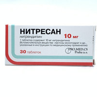 Nitresan tabletkalari 10 mg №30 (3 blister x 10 tabletka)