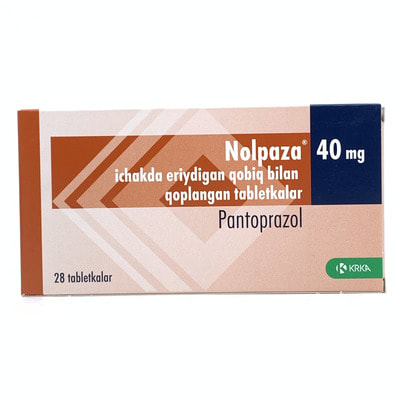 Nolpaza  ichak bilan qoplangan planshetlar 40 mg №28 (2 blister x 14 tabletka)