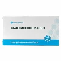 Dengiz itshumurt yog'i (Oleum Hippophaes) Farmaprim rektal suppozitorlari 500 mg №10 (2 blister x 5 sham)