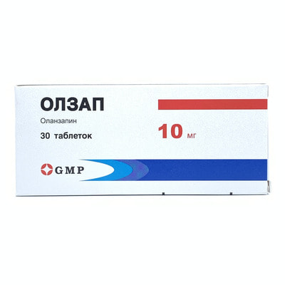 Olzap 10 mg tabletkalar №30 (3 blister x 10 tabletka)