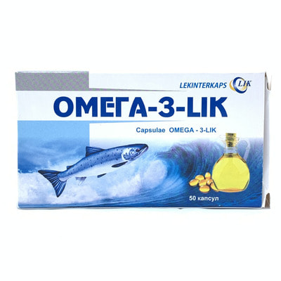 Omega-3 Lik kapsulalari №50 (5 blister x 10 kapsula)