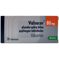 Вальсакор таблетки по 80 мг №28 (4 блистера х 7 таблеток)