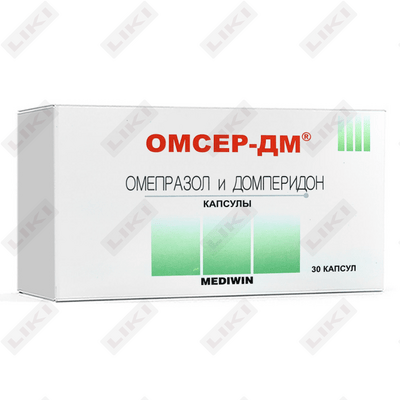 Омсер-ДМ капсулы 20 мг + 10 мг №30 (3 блистера х 10 капсул)