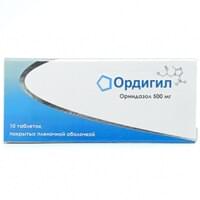 Ordigil  plyonka bilan qoplangan planshetlar 500 mg №10 (1 blister)