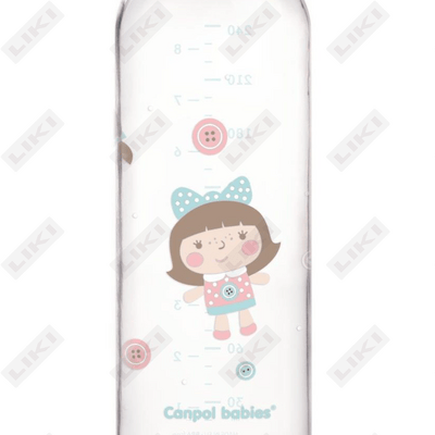 Бутылочка стеклянная Canpol Babies 42/201 с рисунком 240 мл