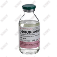 Ofloksatsin (Ofloxacinum) Yuria-Farm infuzion eritmasi 2 mg/ml, 100 ml (shisha)