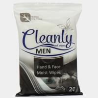 Meva va gul aromali erkaklar uchun nam salfetkalar Cleanly Men ((Klinli )Men) 20 dona.