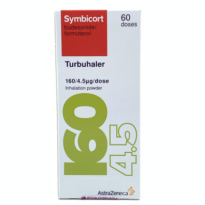 Symbikort Turbuhaler (Symbicort Turbuhaler) inhalatsiya uchun kukun 160/4,5 mkg / 60 doza dozasi (inhaler)