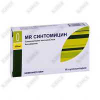 Купить MR Синтомицин суппозитории вагинал. №10 (2 блистера х 5 суппозиториев) MR Синтомицин суппозитории вагинал. №10 (2 блистера х 5 суппозиториев)