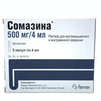 Somazina in'ektsiya uchun eritma 500 mg / 4 ml №5 (ampulalar)