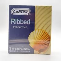 Contex Ribbed prezervativlar (Konteks Ribd) 3 dona.