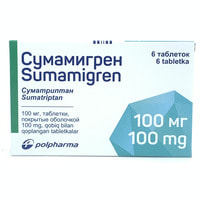 Sumamigren  qoplangan tabletkalar 100 mg №6 (1 blister)