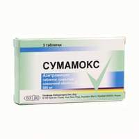 Sumamoks (Sumamox) qoplangan tabletkalar 500 mg №3 (1 blister)