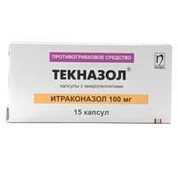 Teknazol mikropelletli kapsulalar 100 mg №4 (1 blister)