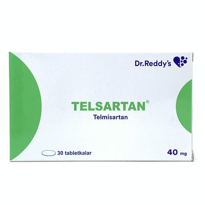 Телсартан таблетки по 40 мг №30 (3 блистера х 10 таблеток)