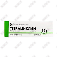 Sotib olish Tetratsiklin (Tetracycline) Tathimfarmaceuticals ko'z malhami 1%, 10 g (naycha) Tetratsiklin (Tetracycline) Tathimfarmaceuticals ko'z malhami 1%, 10 g (naycha)