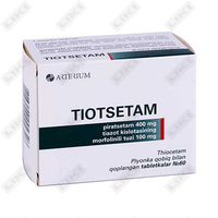 Tiotsetam (Thiocetam) plyonka bilan qoplangan planshetlar 400 mg / 100 mg №60 (6 blister х 10 tabletka)