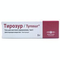 Mahalliy qo'llash uchun Tirozur (Tyrosur) gel 1 mg/g 5 g (naycha)