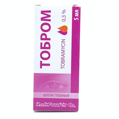 Tobrom  ko'z tomchilari 0,3%, 5 ml (shisha)