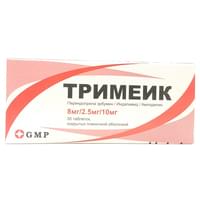 Trimeik  plyonka bilan qoplangan planshetlar 8,0 mg / 2,5 mg / 10 mg №30 (3 blister x 10 tabletka)