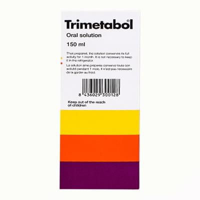 Trimetabol og'iz orqali yuborish uchun eritma uchun kukun 3 g (paket) + erituvchi 150 ml (shisha)