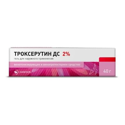 Trokserutin DS tashqi foydalanish uchun gel 2%, har biri 40 g (naycha)