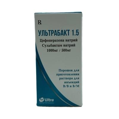 Ultrabakt 1.5  in'ektsiya uchun eritma tayyorlash kukuni 1000 mg / 500 mg (flakon)