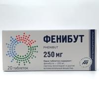 Fenibut  Belmedpreparati tabletkalari 250 mg №20 (2 blister x 10 tabletka)