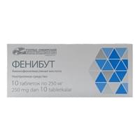 Fenibut Usolye Sibirskiy ximfarmzavod tabletkalari 250 mg №10 (1 Blister)