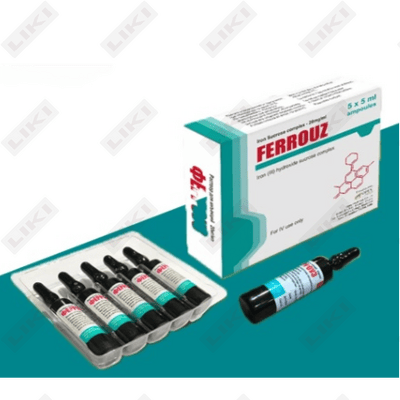 Ferrouz  in'ektsiya uchun eritma 20 mg/ml, 5 ml №5 (ampulalar)