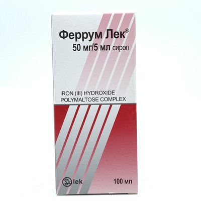 Ferrum Lek  siropi 50 mg / 5 ml, 100 ml (flakon)