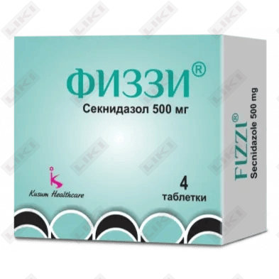 Физзи таблетки по 500 мг №4 (1 блистер)