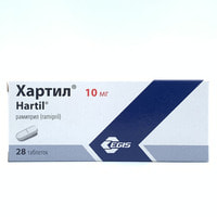 Hartil  tabletkalari 10 mg №28 (4 blister x 7 tabletka)