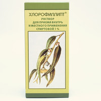 Xlorofillipt (Chlorophylliptum) Vifitex eritmasi og'iz va topikal foydalanish uchun spirt 1%, 100 ml (shisha)