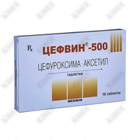 Sotib olish Sefvin plyonka bilan qoplangan planshetlar 500 mg №10 (1 blister) Sefvin plyonka bilan qoplangan planshetlar 500 mg №10 (1 blister)