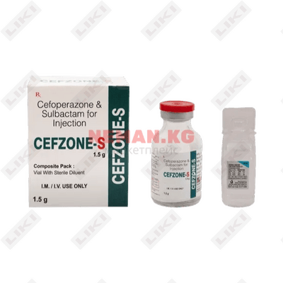 Sefzon-S in'ektsiya uchun eritma uchun kukun 1000 mg + 500 mg (flakon)