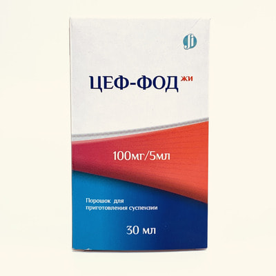 Sef-FOD JI (Cef-FOD JI) og'iz suspenziyasi uchun kukun 17,5 g 100 mg / 5 ml 30 ml har biri (flakon)