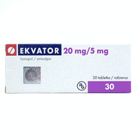 Ekvator tabletkalari 20 mg / 5 mg №30 (3 blister x 10 tabletka)