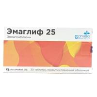 Emaglif  plyonka bilan qoplangan planshetlar 25 mg №10 (1 blister)
